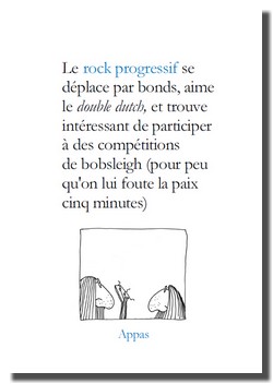 Le rock progressif se d�place par bonds... (AppAs, 2010)